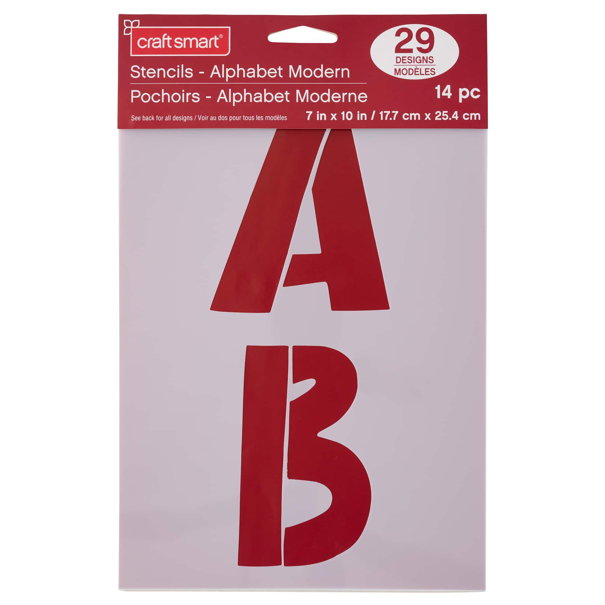 4" Modern Alphabet Stencils by Craft Smart®